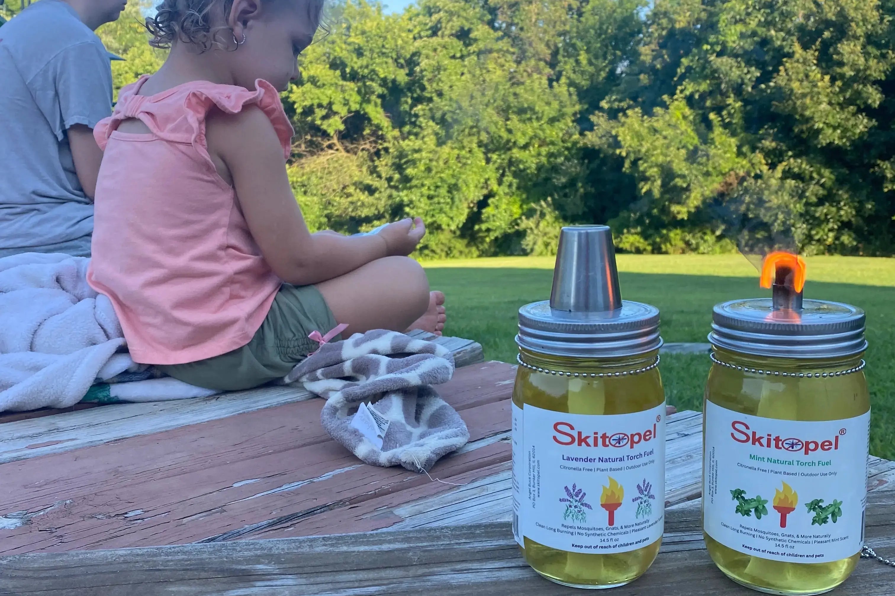 Skitopel All-Natural Lavender Tabletop Torch Skitopel