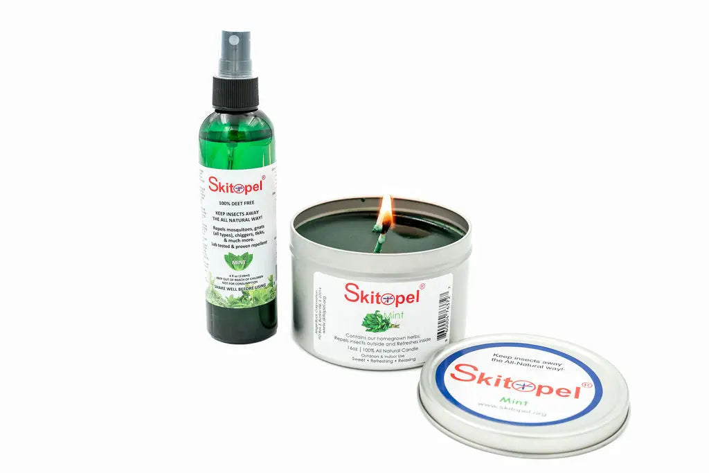 4oz Mint Spray & 16oz Mint Candle Skitopel