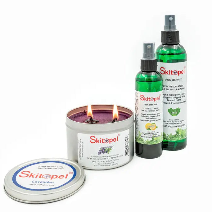 8oz Lemon Spray, 8oz Mint Spray, 20oz Lavender Candle Skitopel