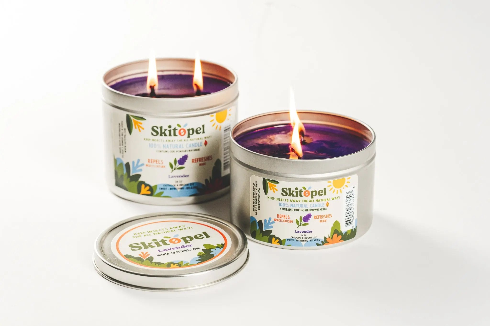 Skitopel® Lavender Candle Tranquility and Protection in One Skitopel