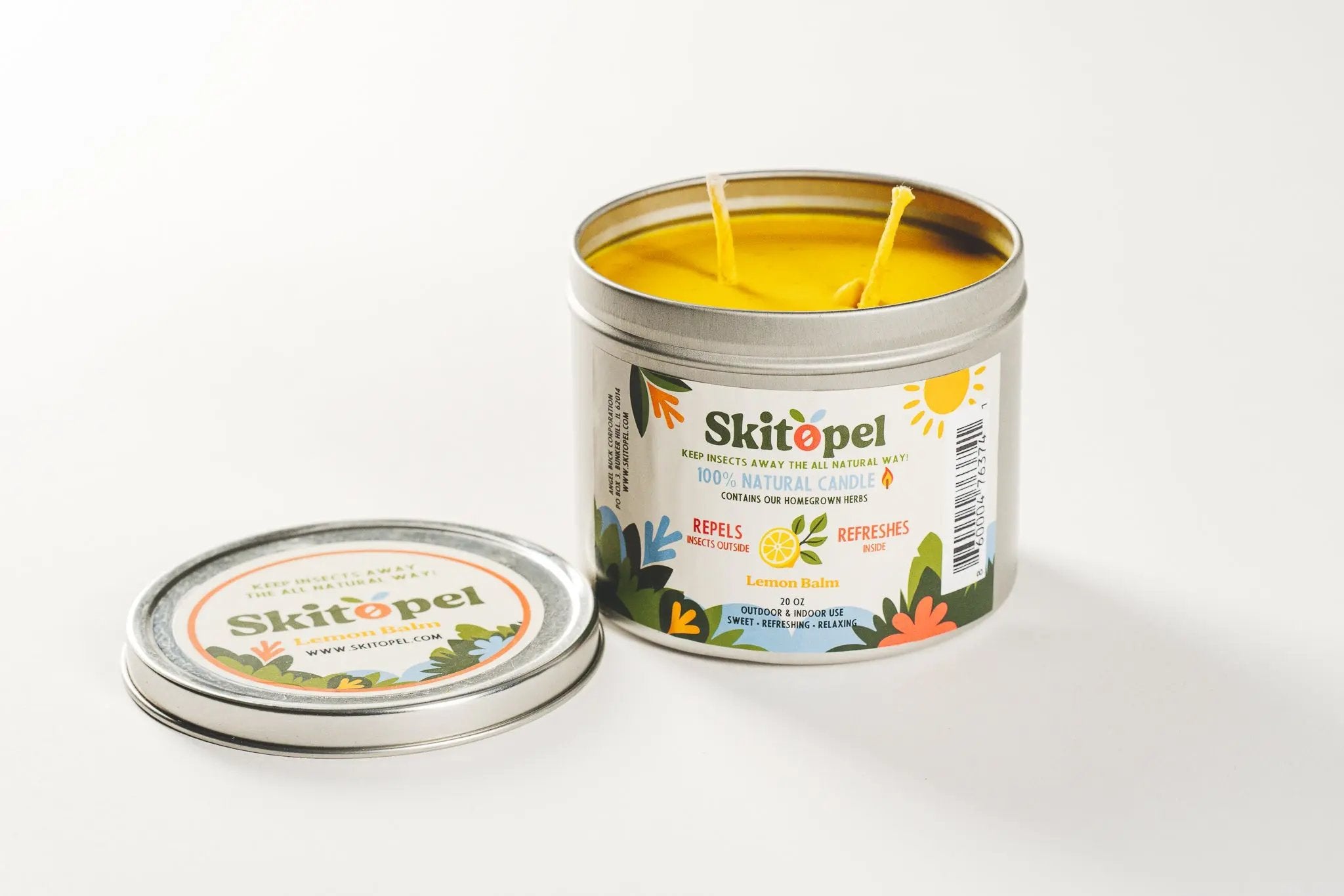 Skitopel® Lemon Balm Candle - Naturally Fresh, Powerful Protection Skitopel