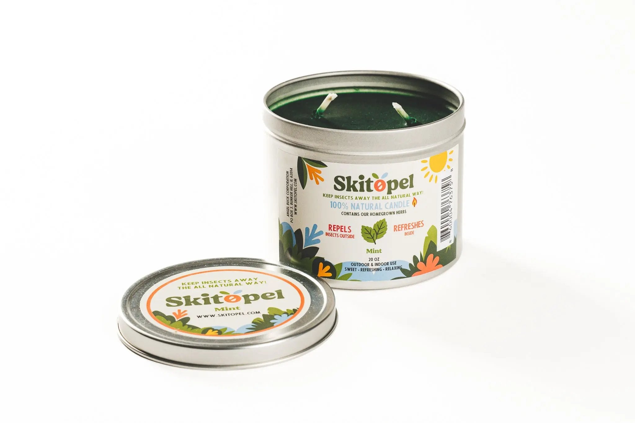 Skitopel® Mint Candle - Refreshing Protection for a Bug-Free Life Skitopel