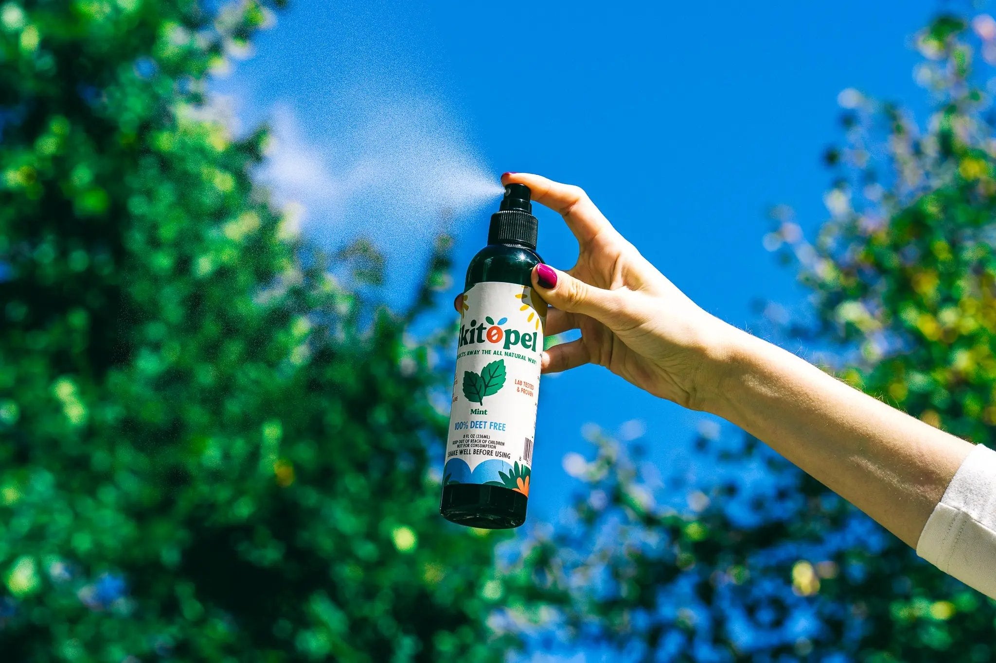 Skitopel Supreme Insect Repellent Bundle - 2oz Lemon Spray & 16oz Lavender & 16oz Mint Candle Skitopel