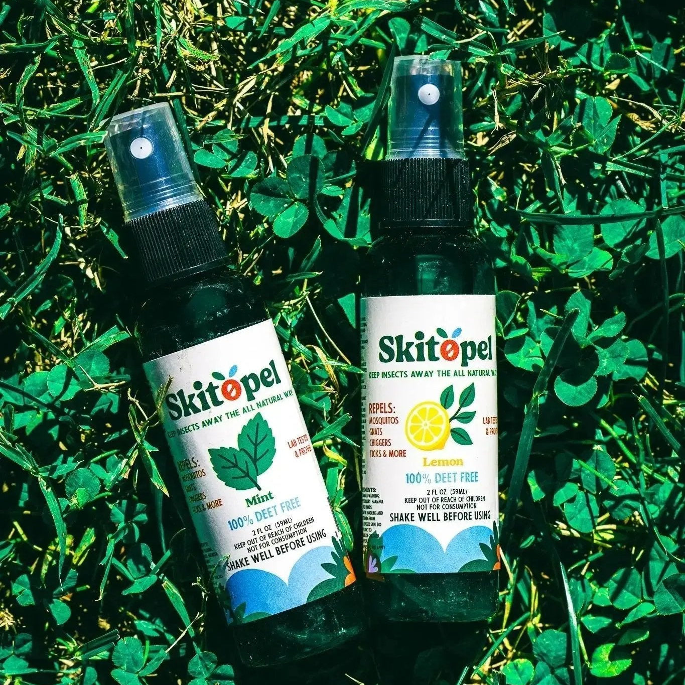 Skitopel Lemon Spray Bundle - All-Natural, Deet-Free Protection for the Whole Family Skitopel