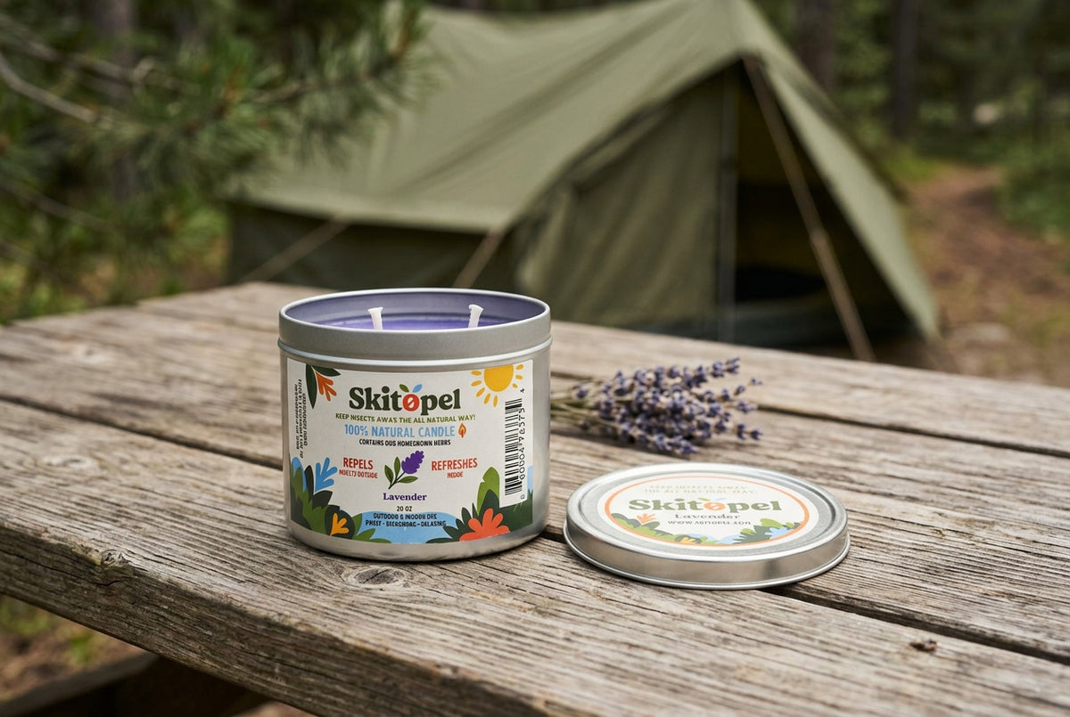 Skitopel® Lavender Candle Tranquility and Protection in One Skitopel