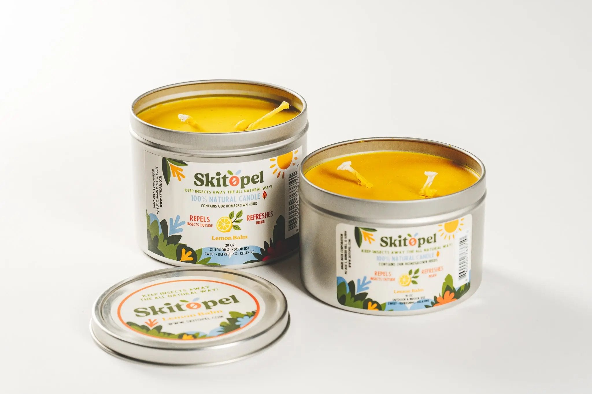 Skitopel® Lemon Balm Candle - Naturally Fresh, Powerful Protection Skitopel