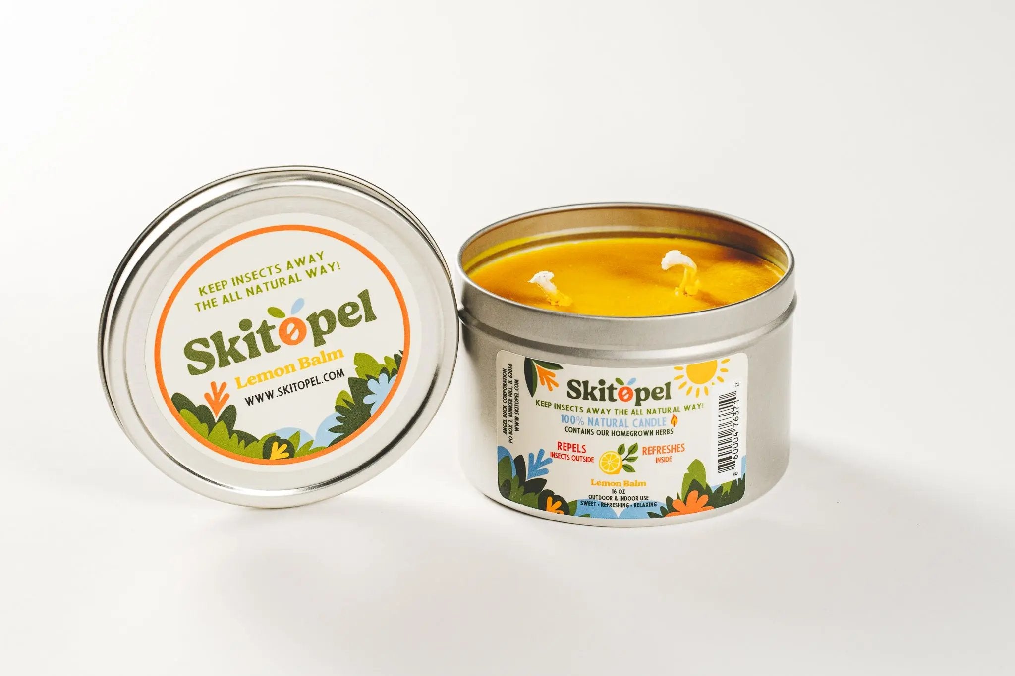 Skitopel® Lemon Balm Candle - Naturally Fresh, Powerful Protection Skitopel