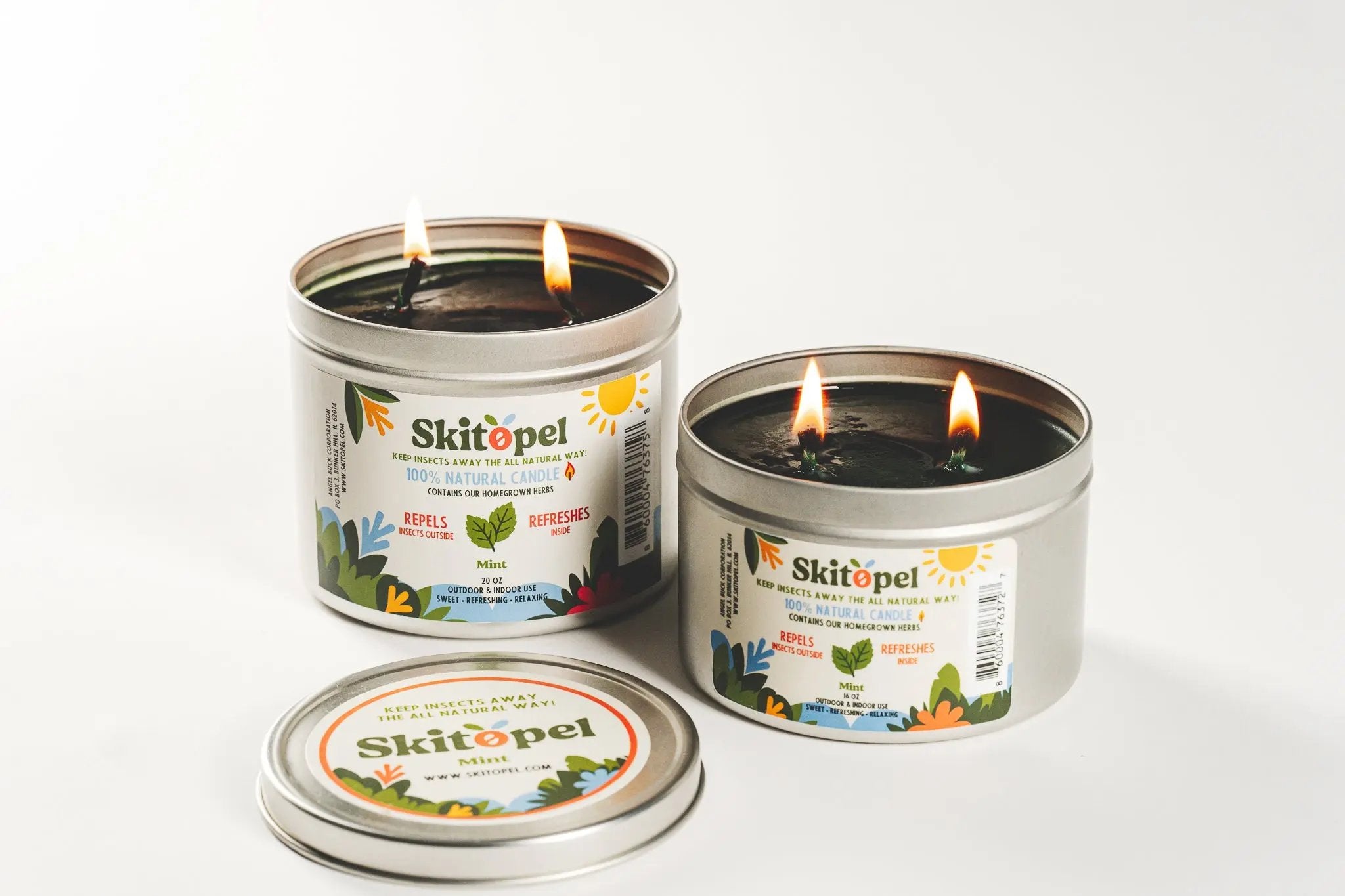 Skitopel® Mint Candle - Refreshing Protection for a Bug-Free Life Skitopel