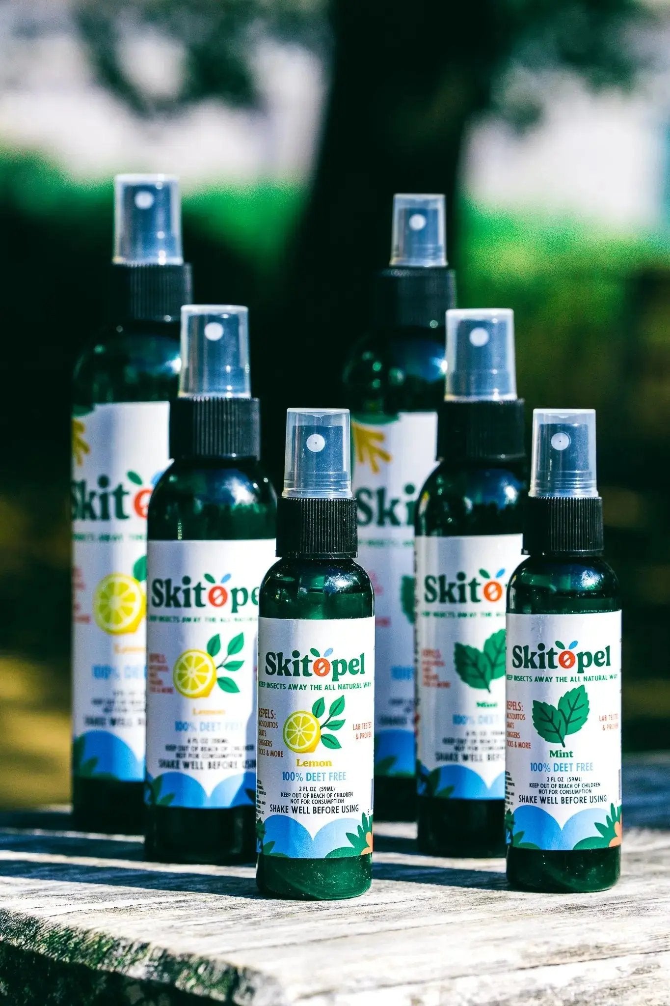 Skitopel Lemon Spray Bundle - All-Natural, Deet-Free Protection for the Whole Family Skitopel